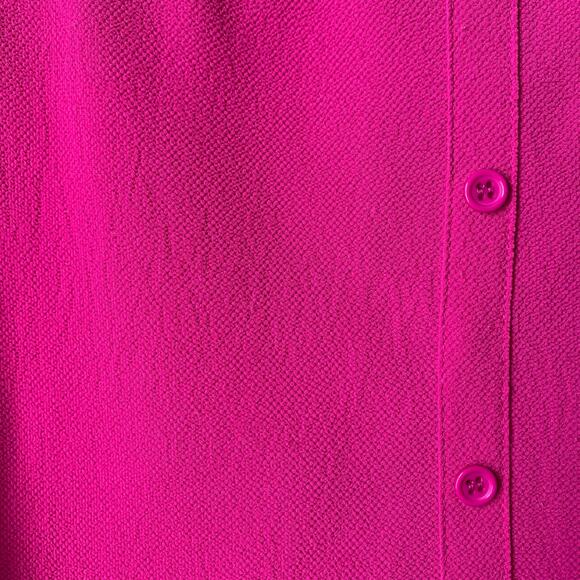 She & Sky Pink Sleeveless Blouse Partial Button Up Pocket Size Medium - Picture 12 of 16